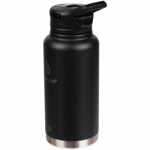 Термобутылка Fujisan XL, черная с логотипом  заказать по выгодной цене в кибермаркете AvroraStore