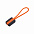 Пуллер для молнии, оранжевый с логотипом  заказать по выгодной цене в кибермаркете AvroraStore