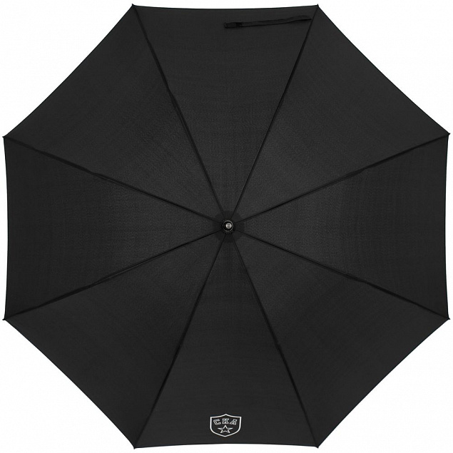 Зонт-трость «СКА», черный с логотипом  заказать по выгодной цене в кибермаркете AvroraStore