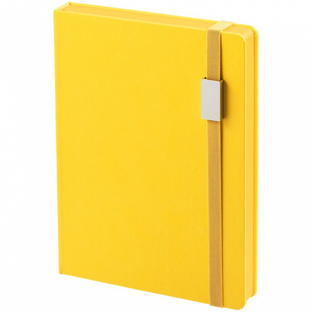 Ежедневник New Factor Metal, желтый с логотипом  заказать по выгодной цене в кибермаркете AvroraStore