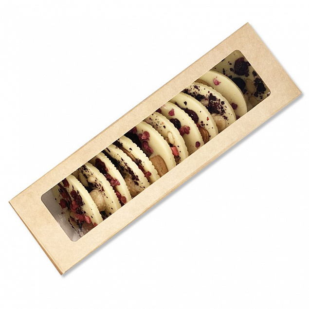 Шоколадные конфеты Mendiants, белый шоколад с логотипом  заказать по выгодной цене в кибермаркете AvroraStore