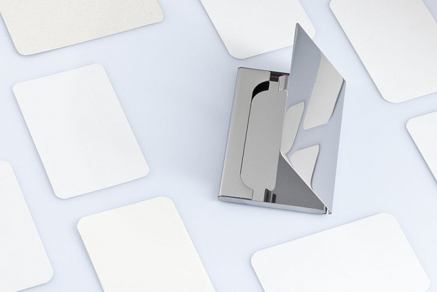 Футляр для визиток Steel с логотипом  заказать по выгодной цене в кибермаркете AvroraStore