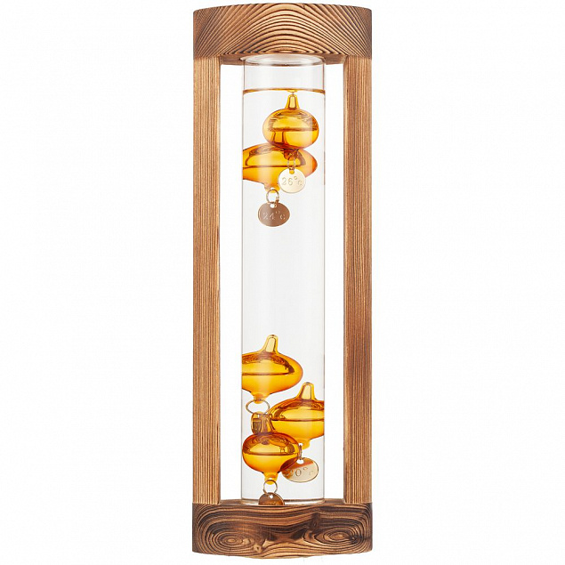 Термометр «Галилео» в деревянном корпусе с логотипом  заказать по выгодной цене в кибермаркете AvroraStore