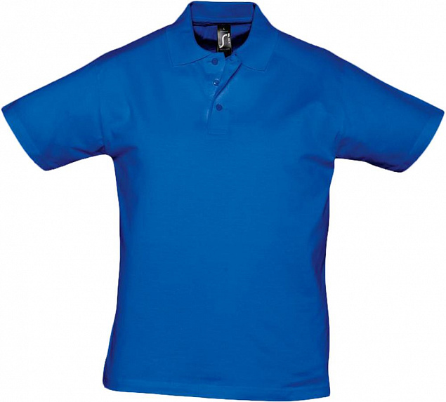 Рубашка поло мужская Prescott Men 170, ярко-синяя (royal) с логотипом  заказать по выгодной цене в кибермаркете AvroraStore