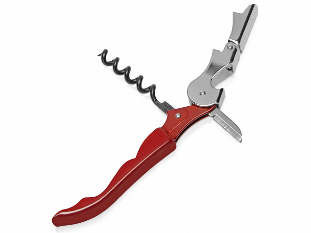 PULLTAPS BASIC FIRE RED/Нож сомелье Pulltap's Basic, красный с логотипом  заказать по выгодной цене в кибермаркете AvroraStore