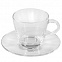 Чайная пара Classic Glass с логотипом  заказать по выгодной цене в кибермаркете AvroraStore