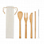 Набор столовых приборов бамбук с логотипом  заказать по выгодной цене в кибермаркете AvroraStore