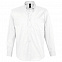 Рубашка мужская с длинным рукавом BEL AIR, белая с логотипом  заказать по выгодной цене в кибермаркете AvroraStore