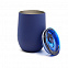 Термокружка с двойной стенкой SOFTO софт-тач, синий с логотипом  заказать по выгодной цене в кибермаркете AvroraStore