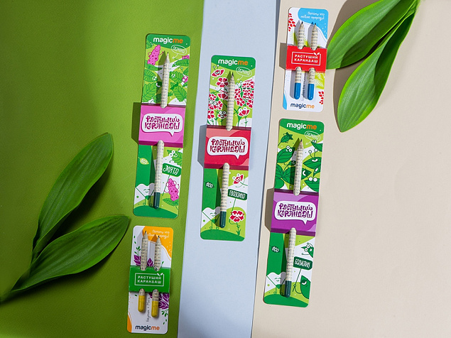 «Растущий карандаш» с семенами базилика с логотипом  заказать по выгодной цене в кибермаркете AvroraStore