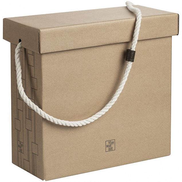 Коробка Very Marque, большая, крафт с логотипом  заказать по выгодной цене в кибермаркете AvroraStore