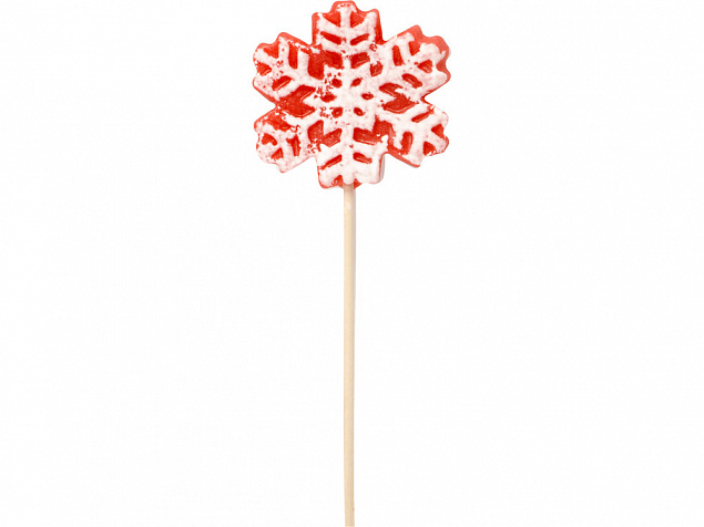 Карамель леденцовая на сахаре 3Д Снежинка, 40г, красная с логотипом  заказать по выгодной цене в кибермаркете AvroraStore