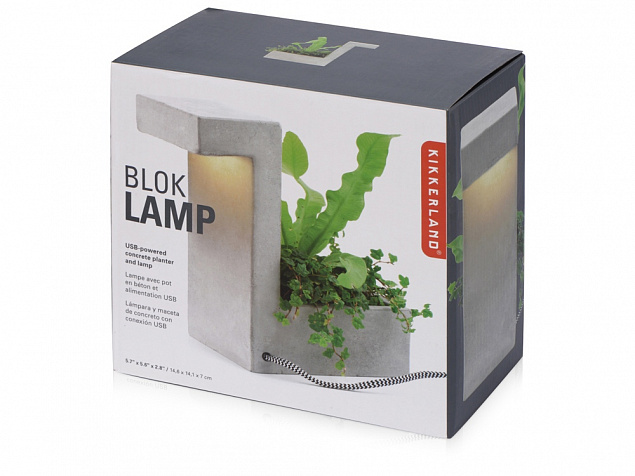 Настольная лампа из бетона Blok Lamp с логотипом  заказать по выгодной цене в кибермаркете AvroraStore