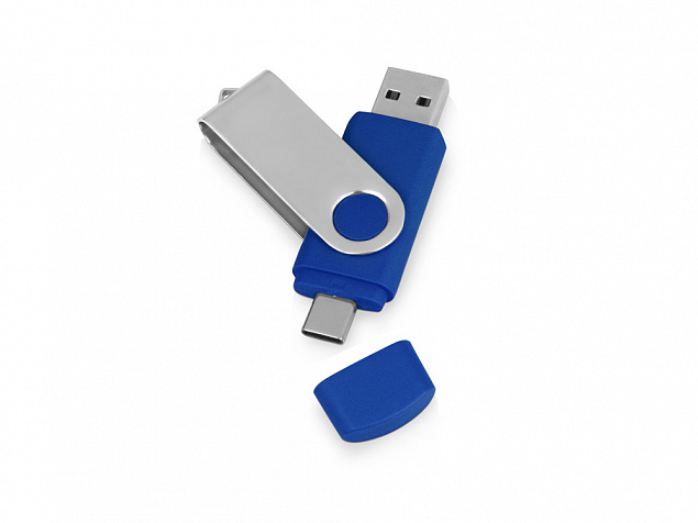USB/USB Type-C флешка на 16 Гб «Квебек C» с логотипом  заказать по выгодной цене в кибермаркете AvroraStore