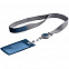 Чехол для пропуска с лентой и ретрактором Devon, синий с логотипом  заказать по выгодной цене в кибермаркете AvroraStore
