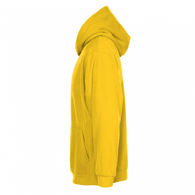 Худи флисовое унисекс Manakin, желтое с логотипом  заказать по выгодной цене в кибермаркете AvroraStore