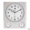 Настенные часы SATURN, серебряный с логотипом  заказать по выгодной цене в кибермаркете AvroraStore