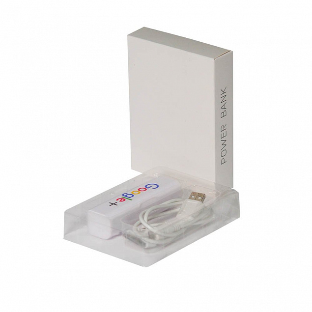 Внешний аккумулятор, Aster PB, 2000 mAh, белый/зеленый, подарочная упаковка с блистером с логотипом  заказать по выгодной цене в кибермаркете AvroraStore