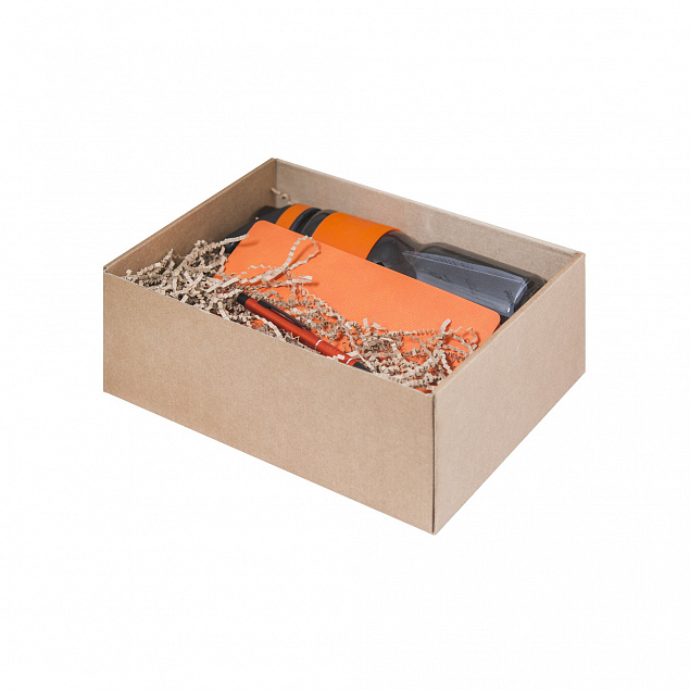 Подарочный набор Portobello оранжевый в малой универсальной подарочной коробке (Ежедневник недат А5, Спортбутылка, Ручка) с логотипом  заказать по выгодной цене в кибермаркете AvroraStore