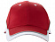 Бейсболка Draw 6-ти панельная, красный/белый с логотипом  заказать по выгодной цене в кибермаркете AvroraStore