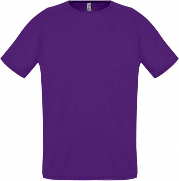 Футболка унисекс SPORTY 140 темно-фиолетовая с логотипом  заказать по выгодной цене в кибермаркете AvroraStore