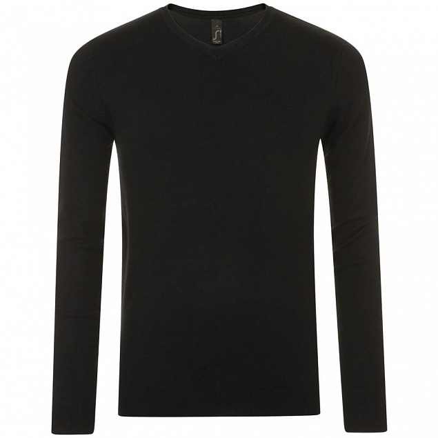 Пуловер мужской GLORY MEN, черный с логотипом  заказать по выгодной цене в кибермаркете AvroraStore