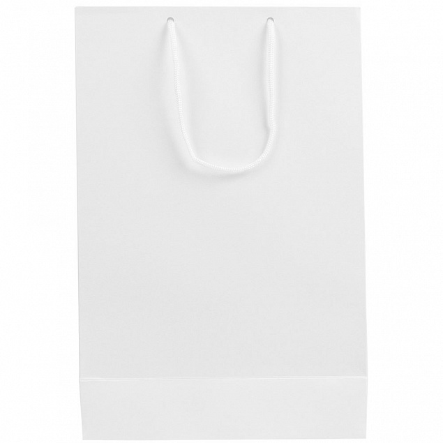 Пакет бумажный «Блеск», средний, белый с логотипом  заказать по выгодной цене в кибермаркете AvroraStore