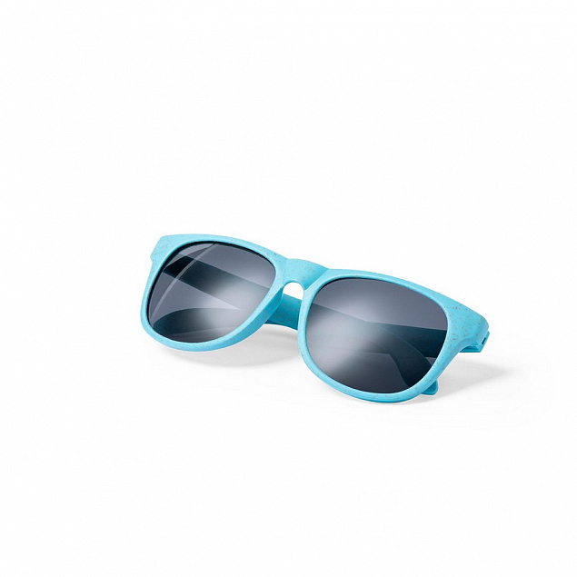 Солнцезащитные очки из пшеничной соломы,синий с логотипом  заказать по выгодной цене в кибермаркете AvroraStore