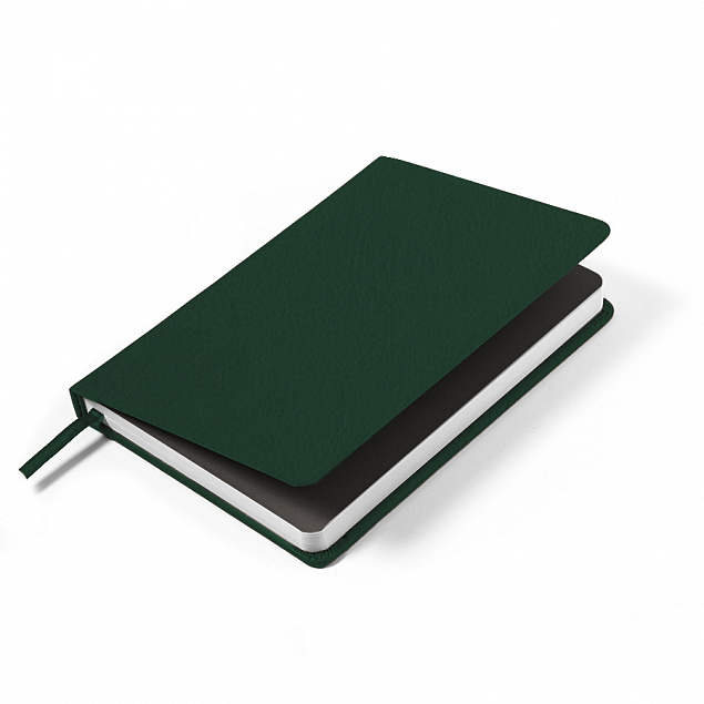 Ежедневник недатированный Duncan, А5,  темно-зеленый, белый блок с логотипом  заказать по выгодной цене в кибермаркете AvroraStore