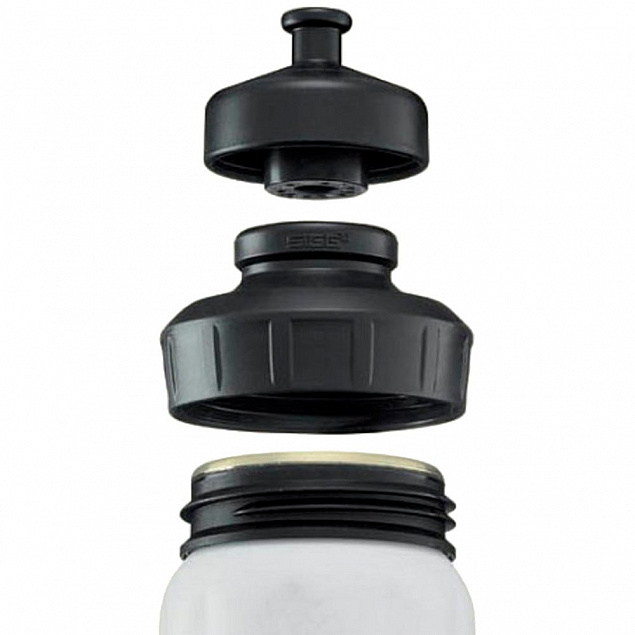 Бутылка для воды WMB Sports, черная с логотипом  заказать по выгодной цене в кибермаркете AvroraStore
