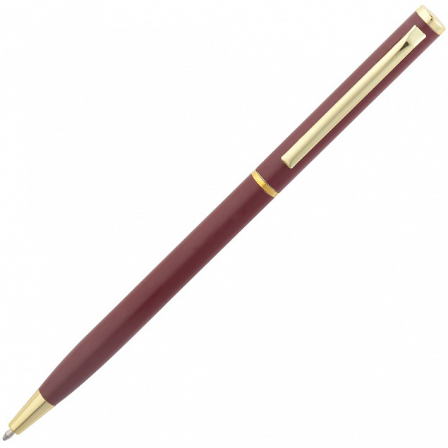 Ручка шариковая Hotel Gold, ver.2, бордовая с логотипом  заказать по выгодной цене в кибермаркете AvroraStore