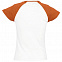 Футболка женская MILKY 150, белая с оранжевым с логотипом  заказать по выгодной цене в кибермаркете AvroraStore