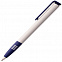 Ручка шариковая Senator Super Soft, белая с синим с логотипом  заказать по выгодной цене в кибермаркете AvroraStore