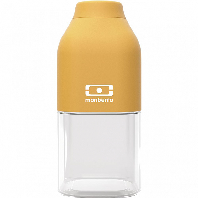 Бутылка MB Positive S, желтая (горчичная) с логотипом  заказать по выгодной цене в кибермаркете AvroraStore
