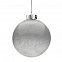 Елочный шар Finery Gloss, 10 см, глянцевый серебристый с глиттером с логотипом  заказать по выгодной цене в кибермаркете AvroraStore