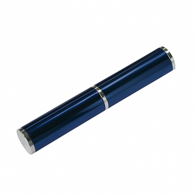 Коробка подарочная, футляр - тубус, алюминиевый, синий, глянцевый, для 1 ручки с логотипом  заказать по выгодной цене в кибермаркете AvroraStore