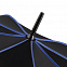 Зонт-трость Seam, синий с логотипом  заказать по выгодной цене в кибермаркете AvroraStore
