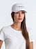 Бейсболка «Я буду отдыхать», белая с черным кантом с логотипом  заказать по выгодной цене в кибермаркете AvroraStore