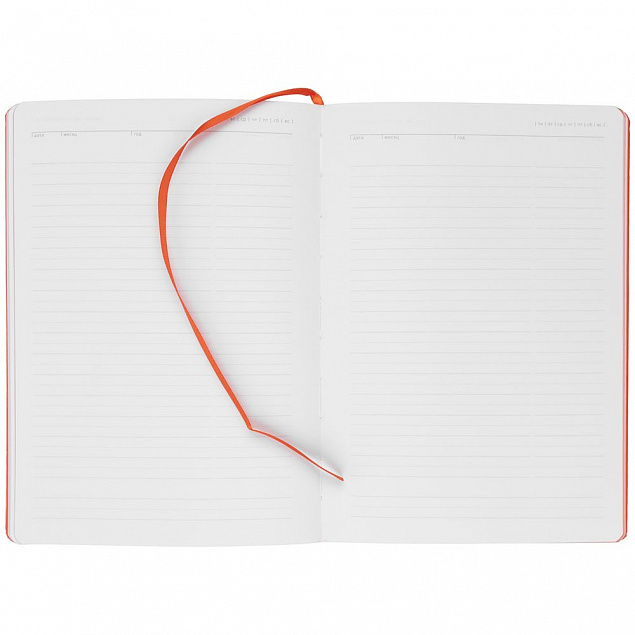 Ежедневник New Latte, недатированный, оранжевый с логотипом  заказать по выгодной цене в кибермаркете AvroraStore