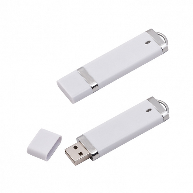 Флеш-карта USB 16GB "Абсолют", белая с логотипом  заказать по выгодной цене в кибермаркете AvroraStore