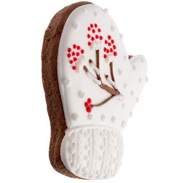 Печенье «Варежка», белое с логотипом  заказать по выгодной цене в кибермаркете AvroraStore