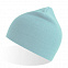 Шапка HOLLY двуслойная, пряжа Polylana®, 60% полиэстер, 40% акрил, голубой с логотипом  заказать по выгодной цене в кибермаркете AvroraStore