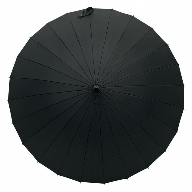 Зонт-трость Ella, черный с бронзовым с логотипом  заказать по выгодной цене в кибермаркете AvroraStore