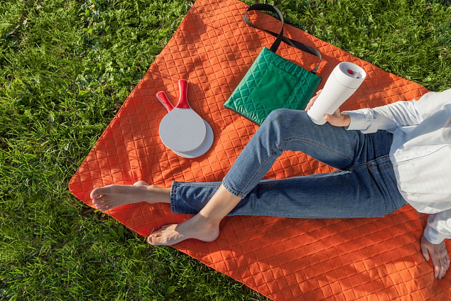 Плед для пикника Comfy, красный с логотипом  заказать по выгодной цене в кибермаркете AvroraStore