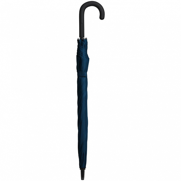 Зонт-трость Magic с проявляющимся рисунком в клетку, темно-синий с логотипом  заказать по выгодной цене в кибермаркете AvroraStore