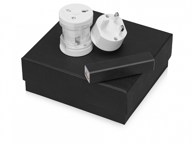 Подарочный набор Charge с адаптером и зарядным устройством с логотипом  заказать по выгодной цене в кибермаркете AvroraStore