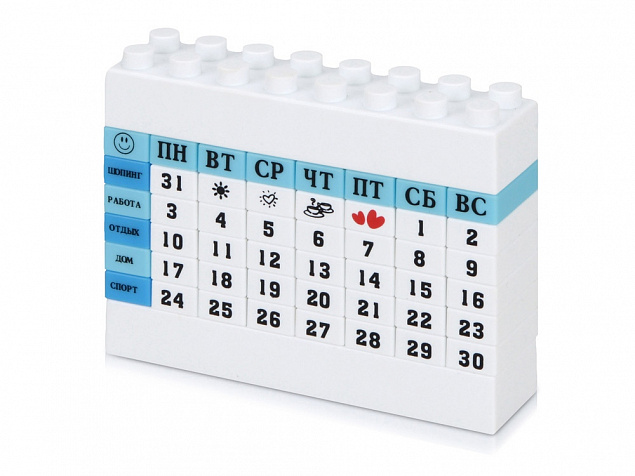 Календарь "Лего" с логотипом  заказать по выгодной цене в кибермаркете AvroraStore