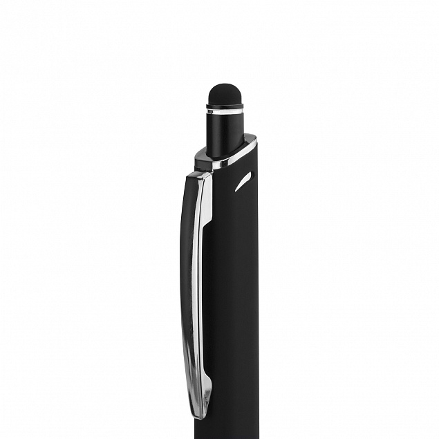 Шариковая ручка Quattro, черная с логотипом  заказать по выгодной цене в кибермаркете AvroraStore