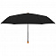 Зонт складной Nature Mini, черный с логотипом  заказать по выгодной цене в кибермаркете AvroraStore