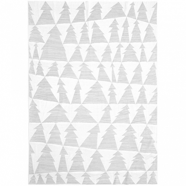 Плед «Танцующий лес», белый с серебром с логотипом  заказать по выгодной цене в кибермаркете AvroraStore